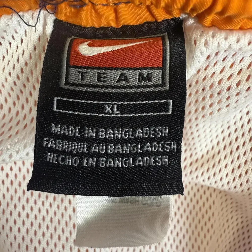 Nike Mens Swim Trunks XL Orange Elastic Drawstring Waist Pockets Mesh Lined